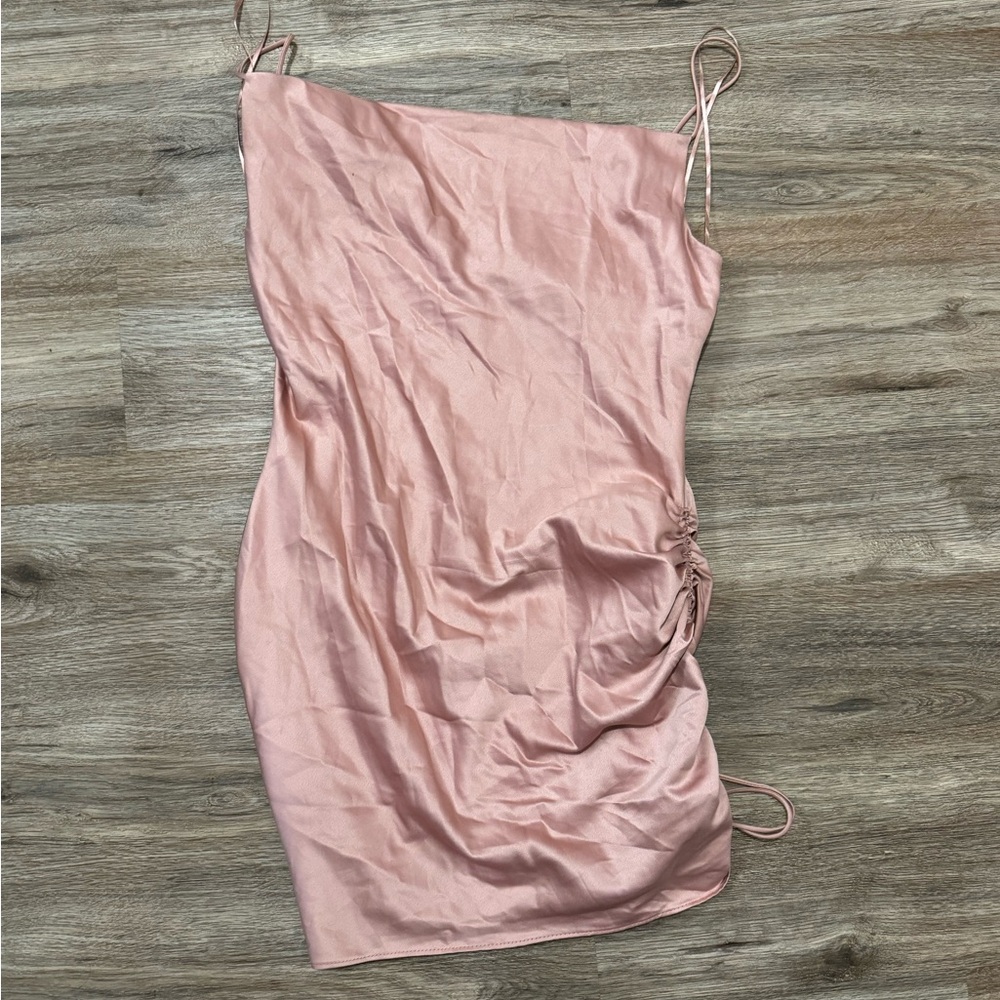 Pink top shop satin dress